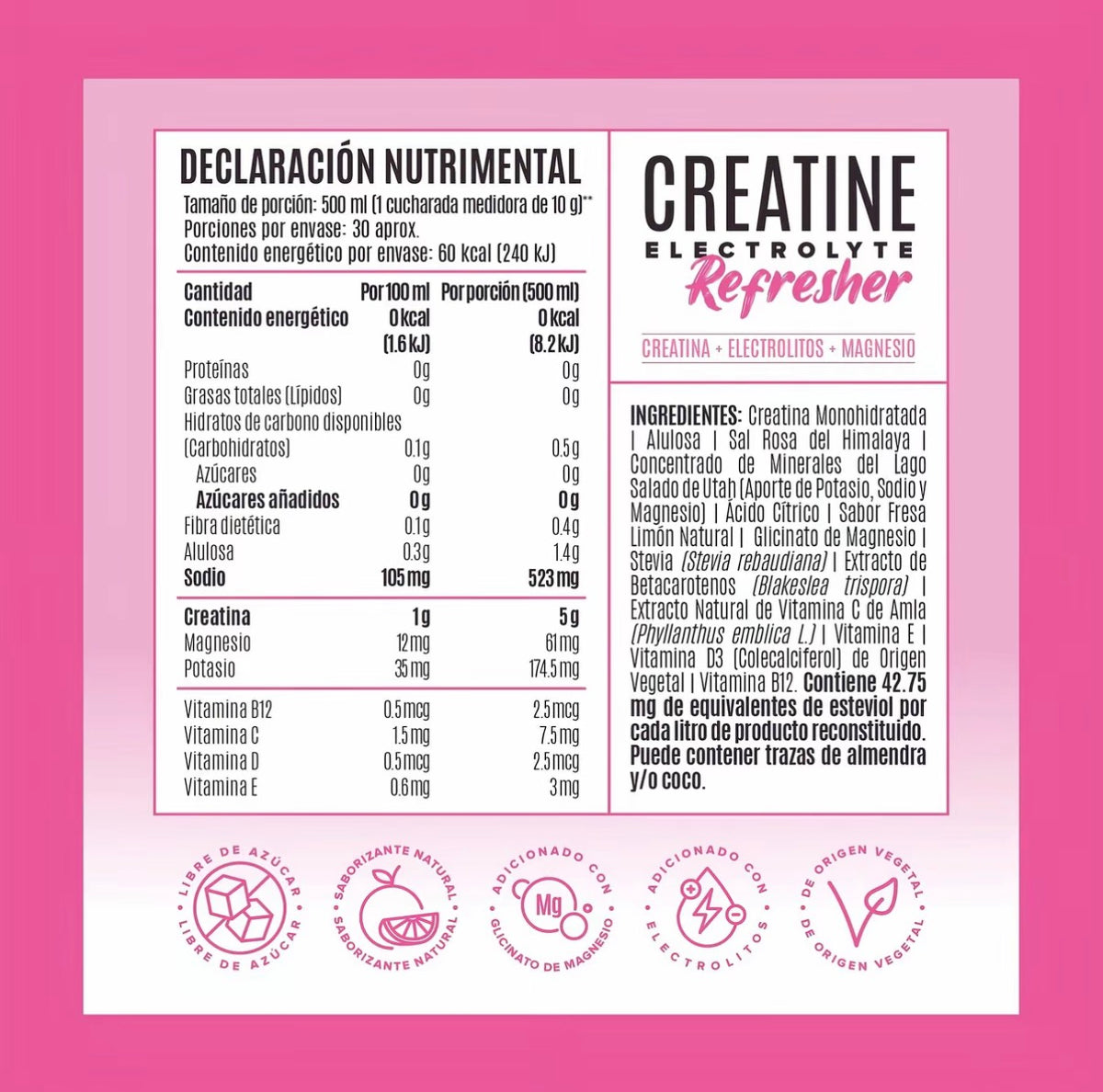 Creatine Electrolyte Refresher - Pink Lemonade